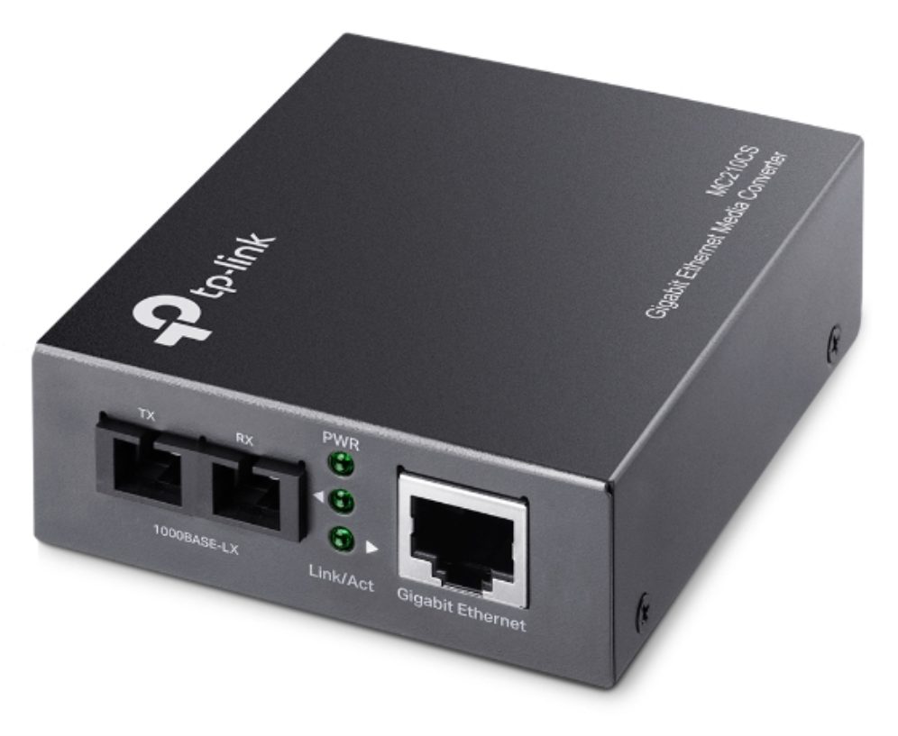 TP-Link MC210CS convertidor de medio 1000 Mbit/s 1310 nm Monomodo Negro