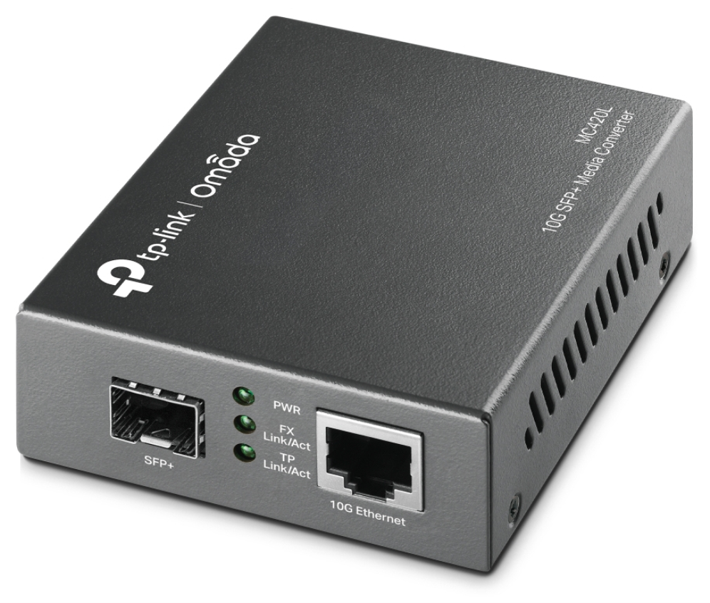 TP-Link Omada MC420L convertidor de medio 10000 Mbit/s Multimodo, Monomodo Negro
