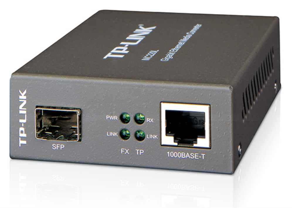 TP-Link MC220L convertidor de medio 1000 Mbit/s Multimodo, Monomodo Negro