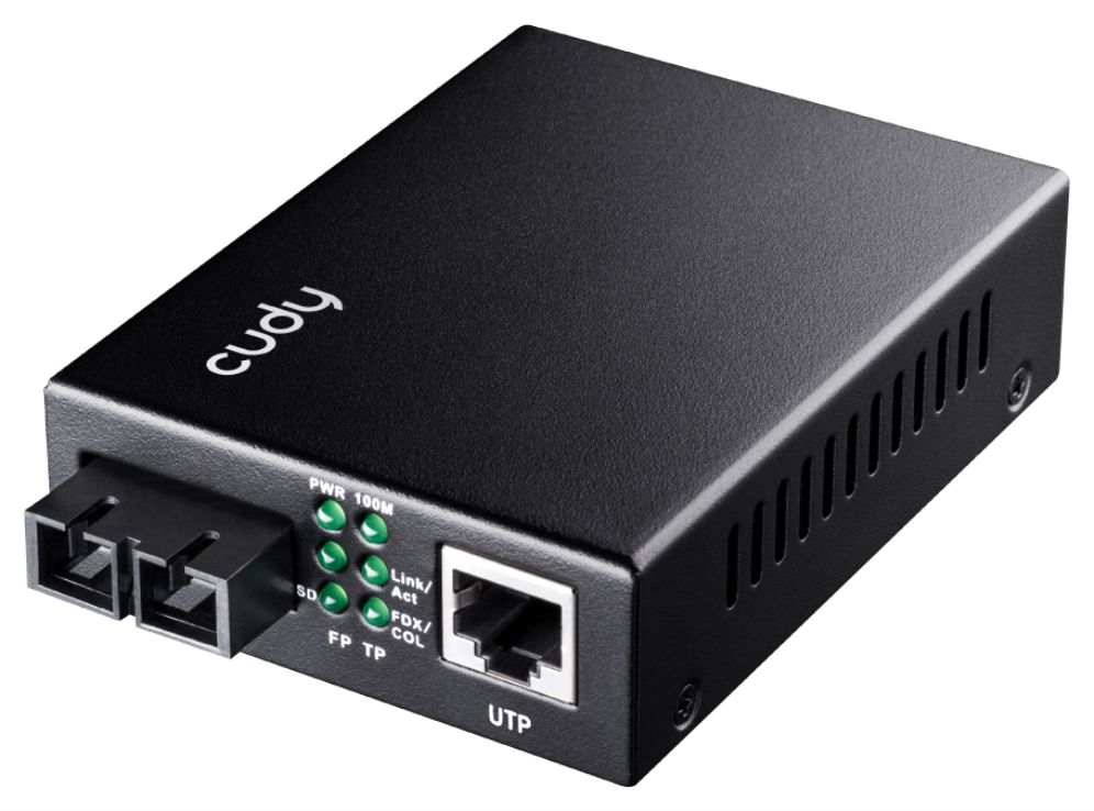 Cudy MC100SA-20 convertidor de medio 100 Mbit/s 1310 nm Monomodo Negro