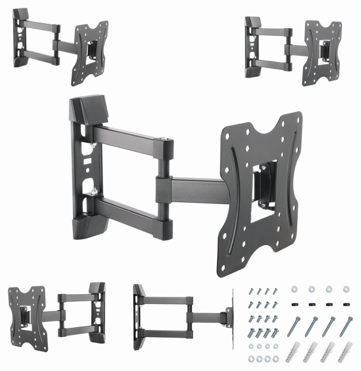 Gembird WM-42ST-02 soporte para TV 106,7 cm (42") Negro