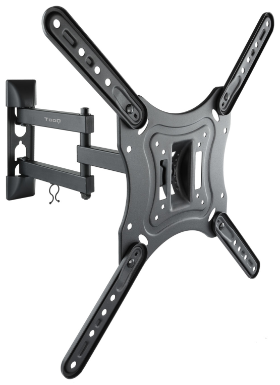 TooQ Soporte Giratorio e Inclinable para Monitor / TV LCD, Plasma de 23”- 55”, con Tres Pivotes, Negro