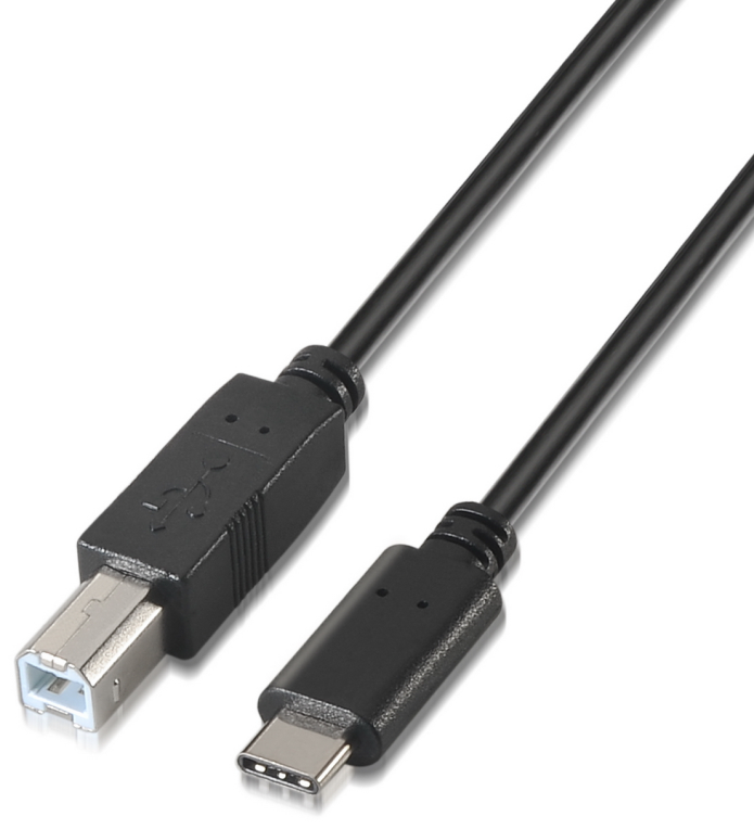 AISENS A107-0054 cable USB USB 2.0 2 m USB C USB B Negro