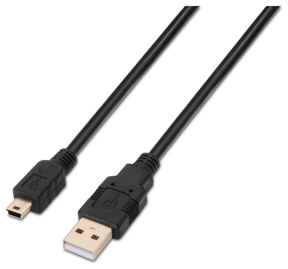 AISENS A101-0024 cable USB USB 2.0 1 m USB A Mini-USB B Negro