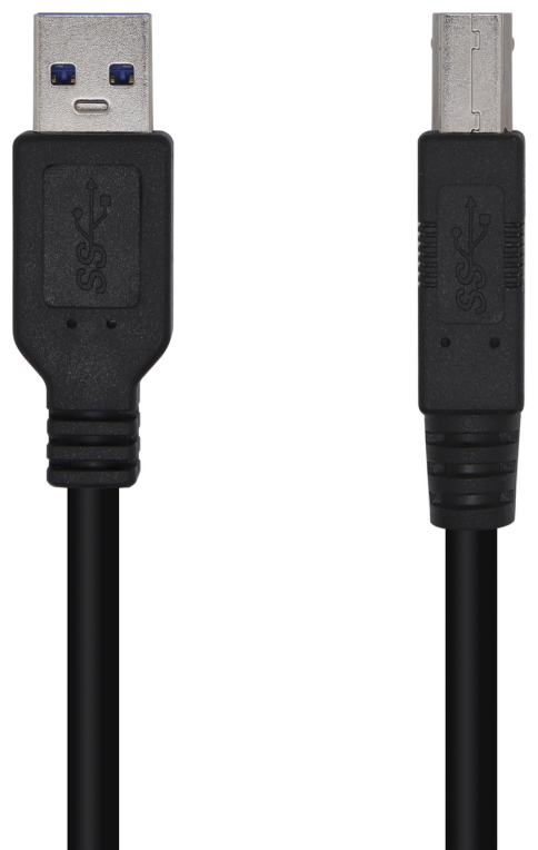 AISENS Cable USB 3.0 Impresora Tipo A/M-B/M, Negro, 2.0m