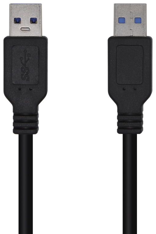 AISENS Cable USB 3.0, Tipo A/M-A/M, Negro, 2.0m