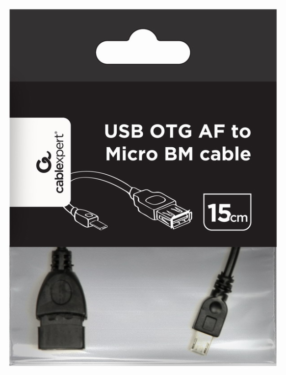 Gembird USB A - Micro-USB B, 0.15m cable USB USB 2.0 0,15 m Negro