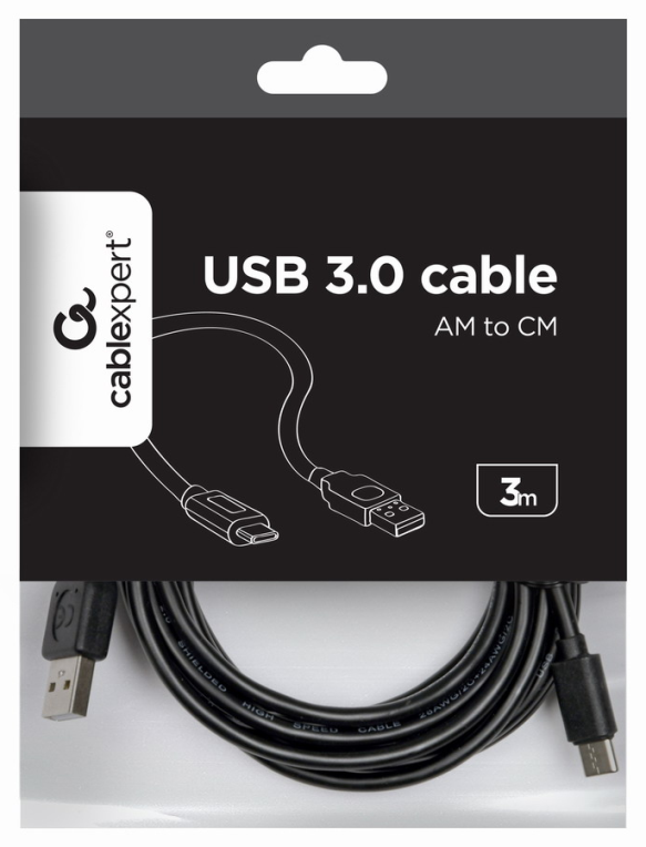 Gembird CCP-USB2-AMCM-10 cable USB USB 2.0 3 m USB A USB C 0,48 Gbit/s Negro