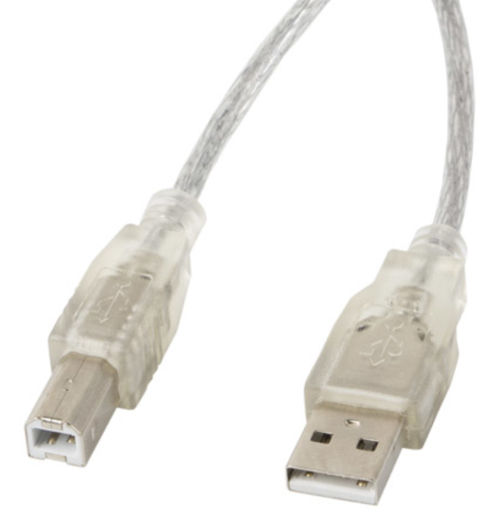Lanberg CA-USBA-12CC-0030-TR cable USB USB 2.0 3 m USB B Transparente