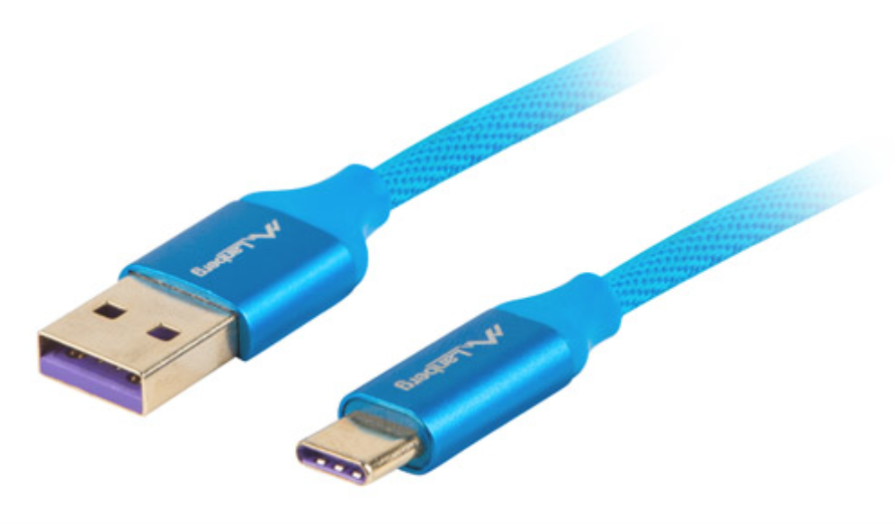 Lanberg CA-USBO-21CU-0010-BL cable USB USB 2.0 1 m USB A USB C Azul