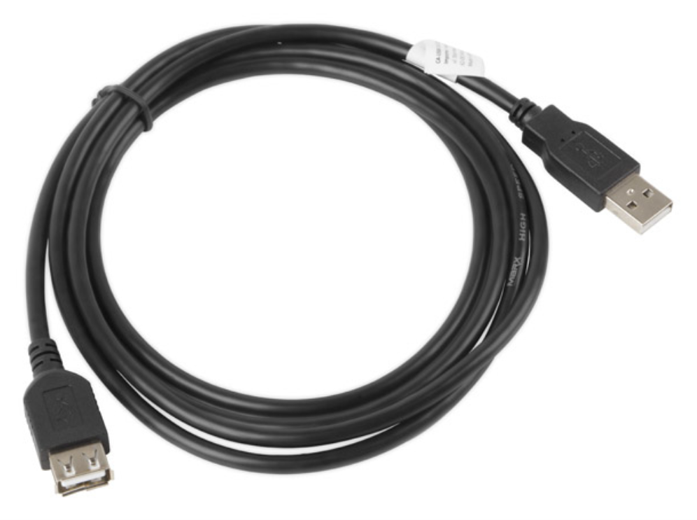 Lanberg CA-USBE-10CC-0018-BK cable USB USB 2.0 1,8 m USB A 0,48 Gbit/s Negro