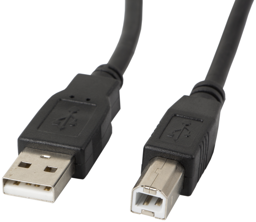 Lanberg CA-USBA-10CC-0010-BK cable USB USB 2.0 1 m USB B Negro