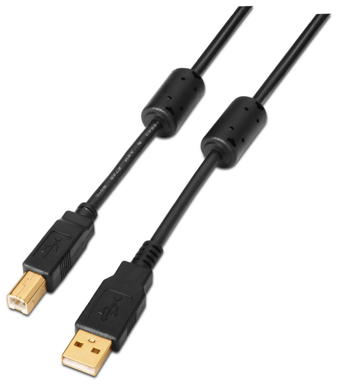 AISENS A101-0010 cable USB USB 2.0 3 m USB A USB B Negro