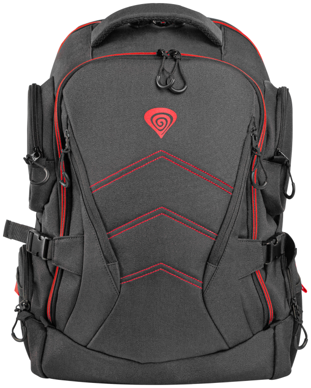 GENESIS Pallad 550 43,9 cm (17.3") Mochila Negro, Rojo