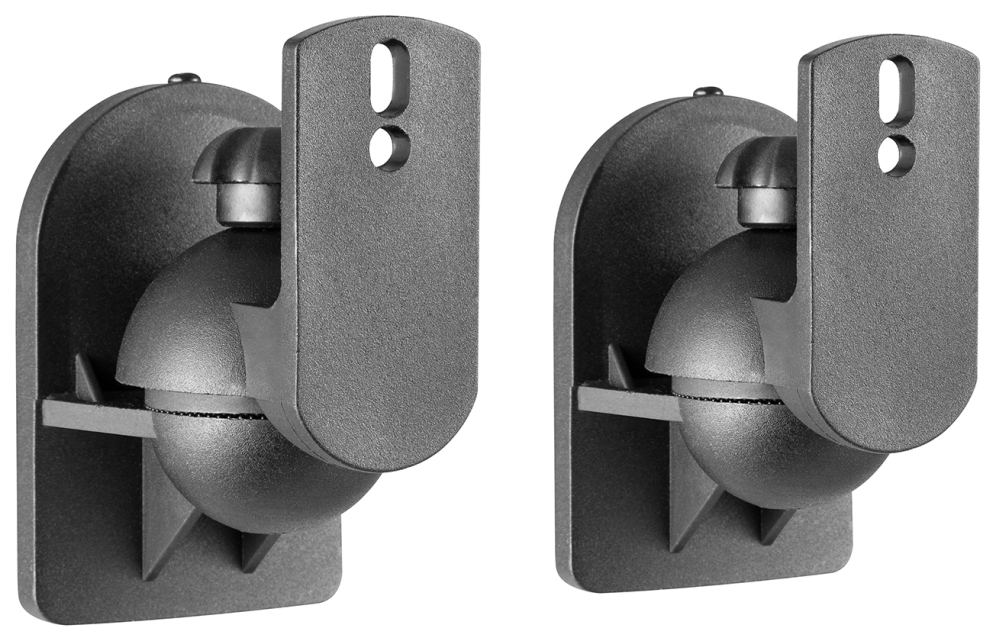 AISENS Soporte Universal De Pared Giratorio E Inclinable Para Altavoces, Negro
