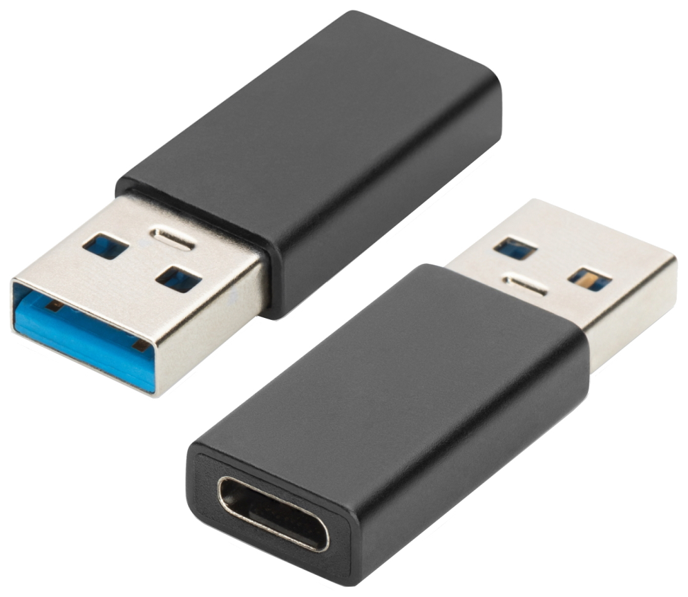 Ewent EW9650 cambiador de género para cable USB Type-A USB Type-C Negro