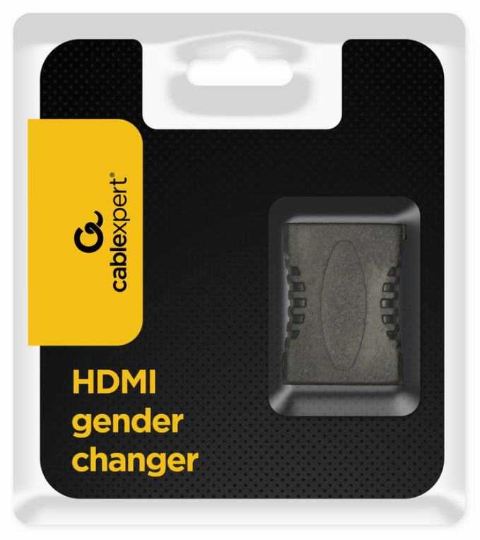 Gembird A-HDMI-FF cambiador de género para cable Negro
