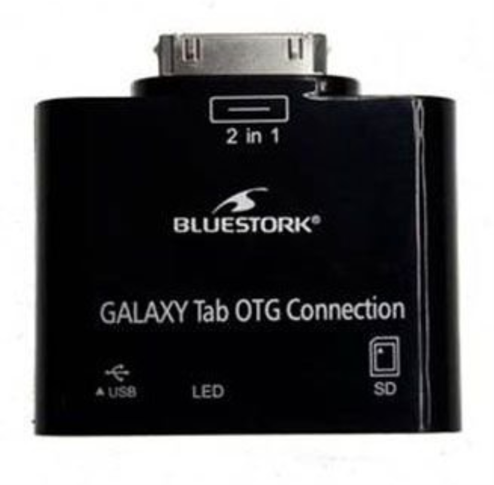 Bluestork BS-GAL-RDR/SD cambiador de género para cable Samsung 30-pin USB 2.0/SD Card Negro