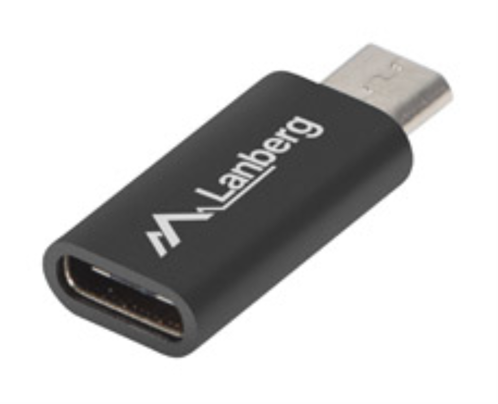 Lanberg AD-UC-UM-01 cambiador de género para cable Micro-USB 2.0 Type B USB 2.0 Type C Negro