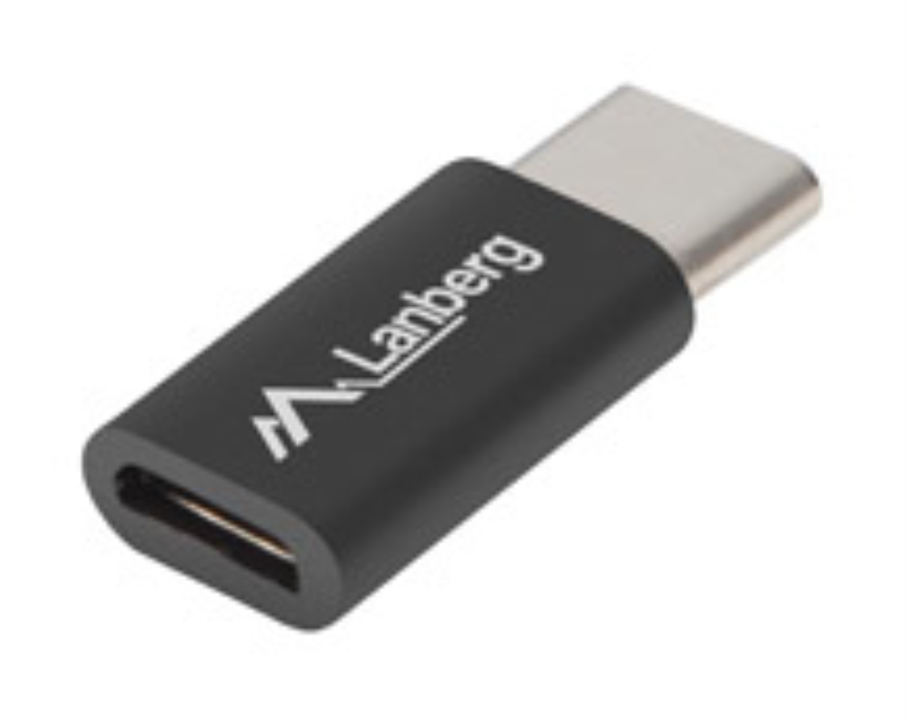 Lanberg AD-UC-UM-02 cambiador de género para cable USB 2.0 Type C Micro-USB 2.0 Type B Negro