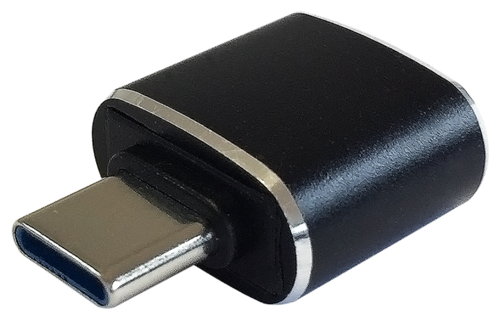 AISENS Mini adaptador USB 3.1 Gen2 3A, tipo USB-C/M-A/H, Negro