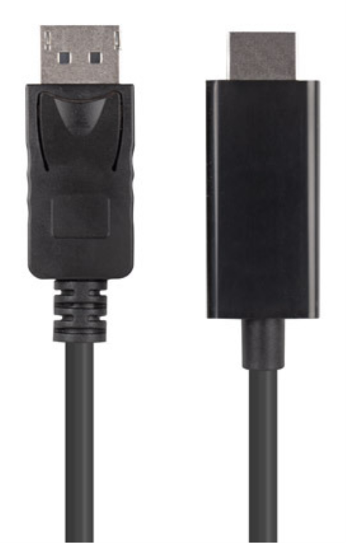 Lanberg CA-DPHD-11CC-0010-BK cambiador de género para cable DisplayPort HDMI Negro