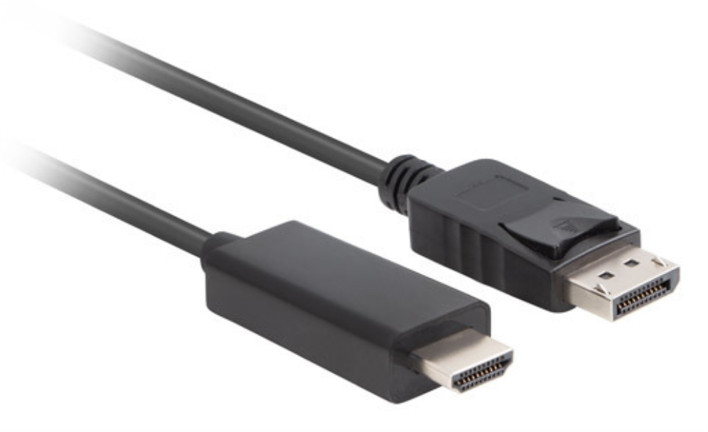 Lanberg CA-DPHD-11CC-0050-BK cambiador de género para cable DisplayPort HDMI Negro