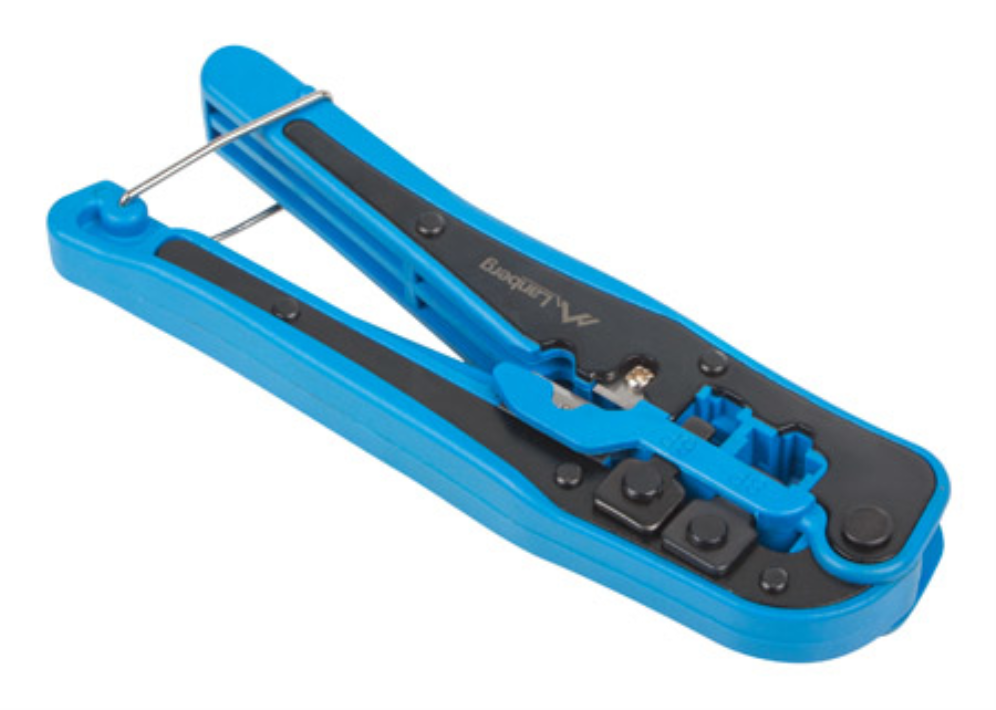 Lanberg NT-0202 crimpadora Herramienta para prensar Negro, Azul