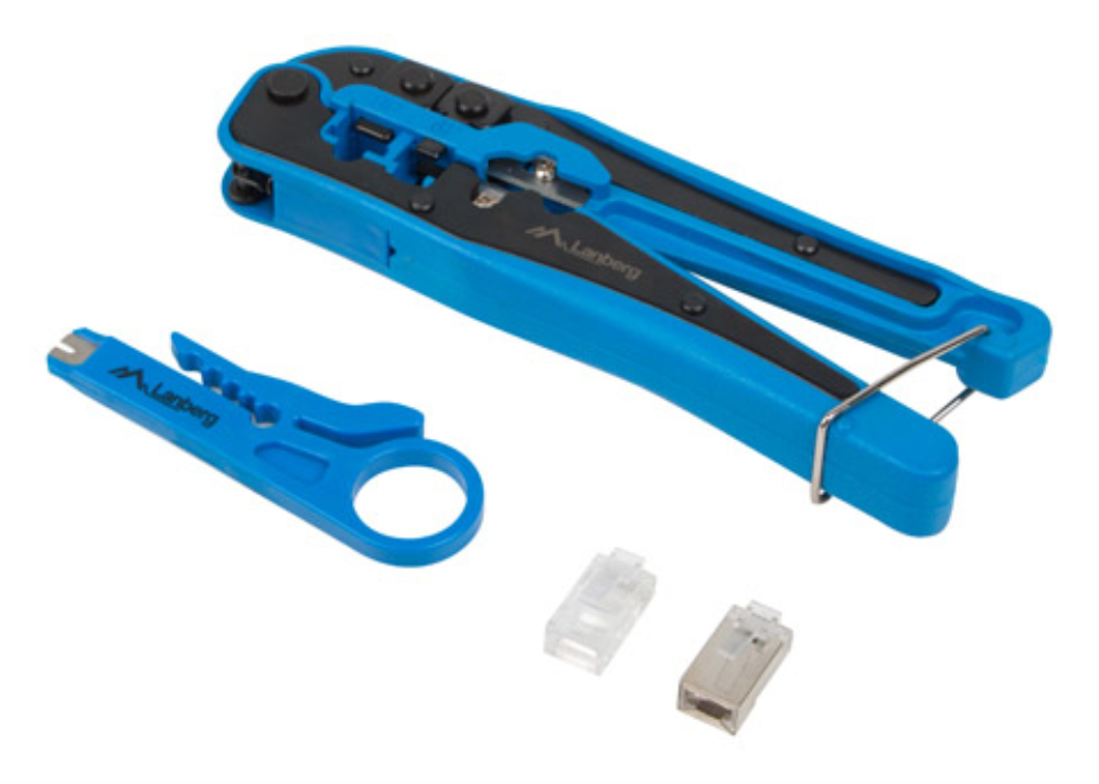 Lanberg NT-0303 crimpadora Juego de herramientas Negro, Azul