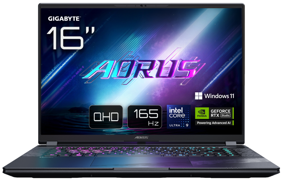 GIGABYTE AORUS ELITE 16 BWH Portátil Gaming - 16,0“, 165Hz WQXGA, Intel Ultra 9 275HX, NVIDIA RTX 5070, 32GB DDR5 5600MHz, 1TB Gen4 SSD, Win 11 Home, Garantía de 2 años, Dolby Atmos, ELITE 16 BWHC3ESC64SH