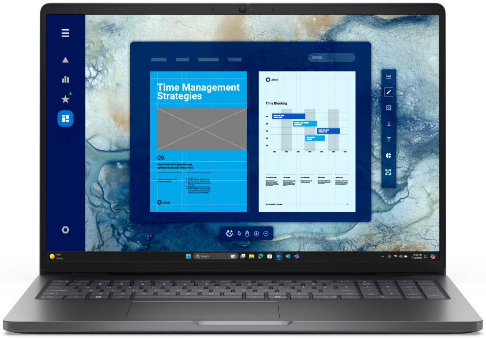 DELL Pro 16 PC16250 Intel Core Ultra 5 225U Portátil 40,6 cm (16") Full HD+ 16 GB DDR5-SDRAM 512 GB SSD Wi-Fi 6E (802.11ax) Windows 11 Pro Español Negro