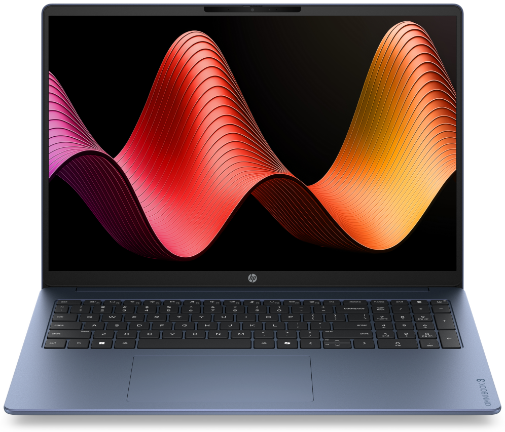 HP OmniBook 3 16-by0008ns AMD Ryzen™ 7 160 Portátil 40,6 cm (16") 2K 16 GB DDR5-SDRAM 1 TB SSD Wi-Fi 6 (802.11ax) FreeDOS Azul, Gris