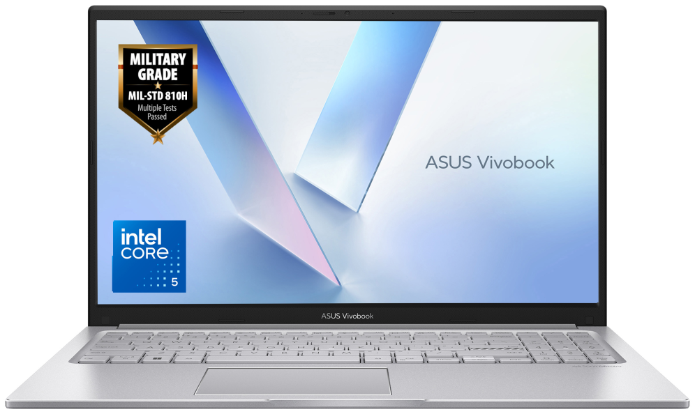 ASUS Vivobook 15 X1504MA-BQ055W Intel Core 7 350 Portátil 39,6 cm (15.6") Full HD 16 GB DDR5-SDRAM 512 GB SSD Wi-Fi 6 (802.11ax) Windows 11 Home Plata