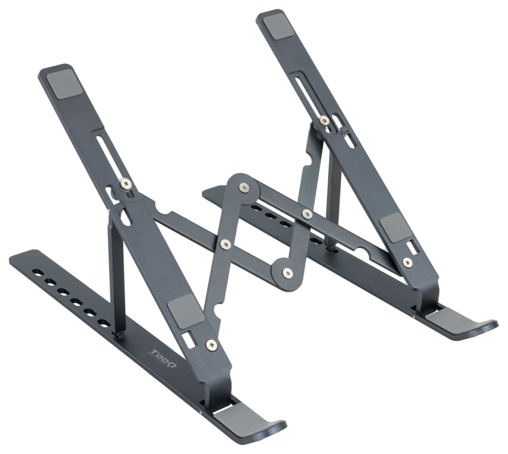 TooQ Soporte Elevador para Portátiles, Tablets, Móviles y Libros, Gris