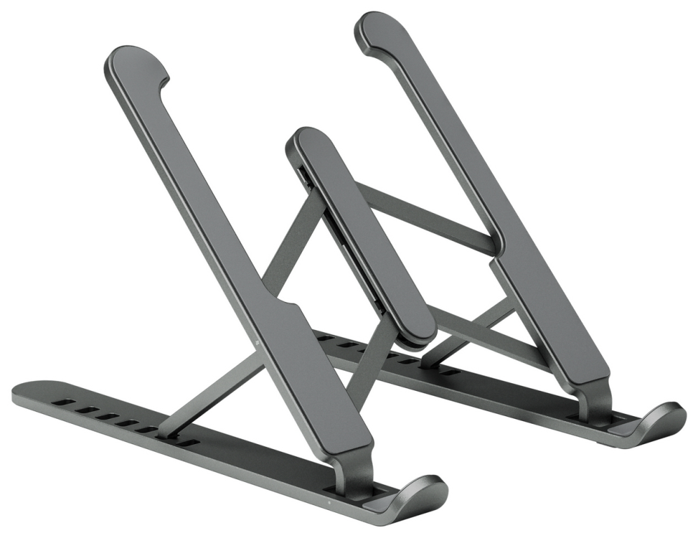 AISENS Soporte De Sobremesa Ajustable Para Portatil / Tablet, Gris Oscuro