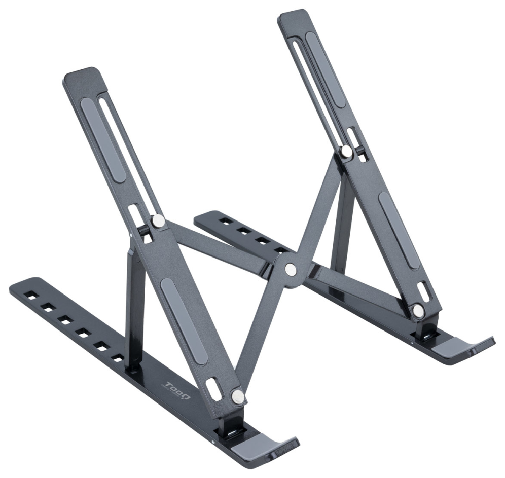 TooQ Soporte Elevador para Portátiles, Tablets, Móviles y Libros, Gris Oscuro