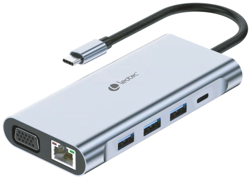 Leotec LEDS01 base para portátil y replicador de puertos Acoplamiento Gris