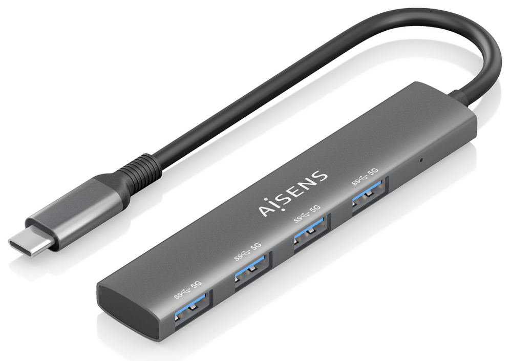 AISENS A109-0943 base para portátil y replicador de puertos Alámbrico USB 3.2 Gen 1 (3.1 Gen 1) Type-C