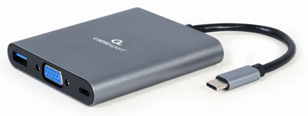 Gembird A-CM-COMBO6-01 base para portátil y replicador de puertos USB 3.2 Gen 1 (3.1 Gen 1) Type-C Gris