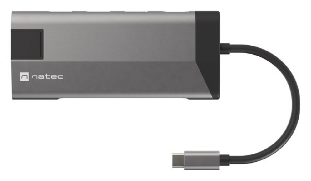 NATEC Fowler Plus USB Tipo C Negro, Gris
