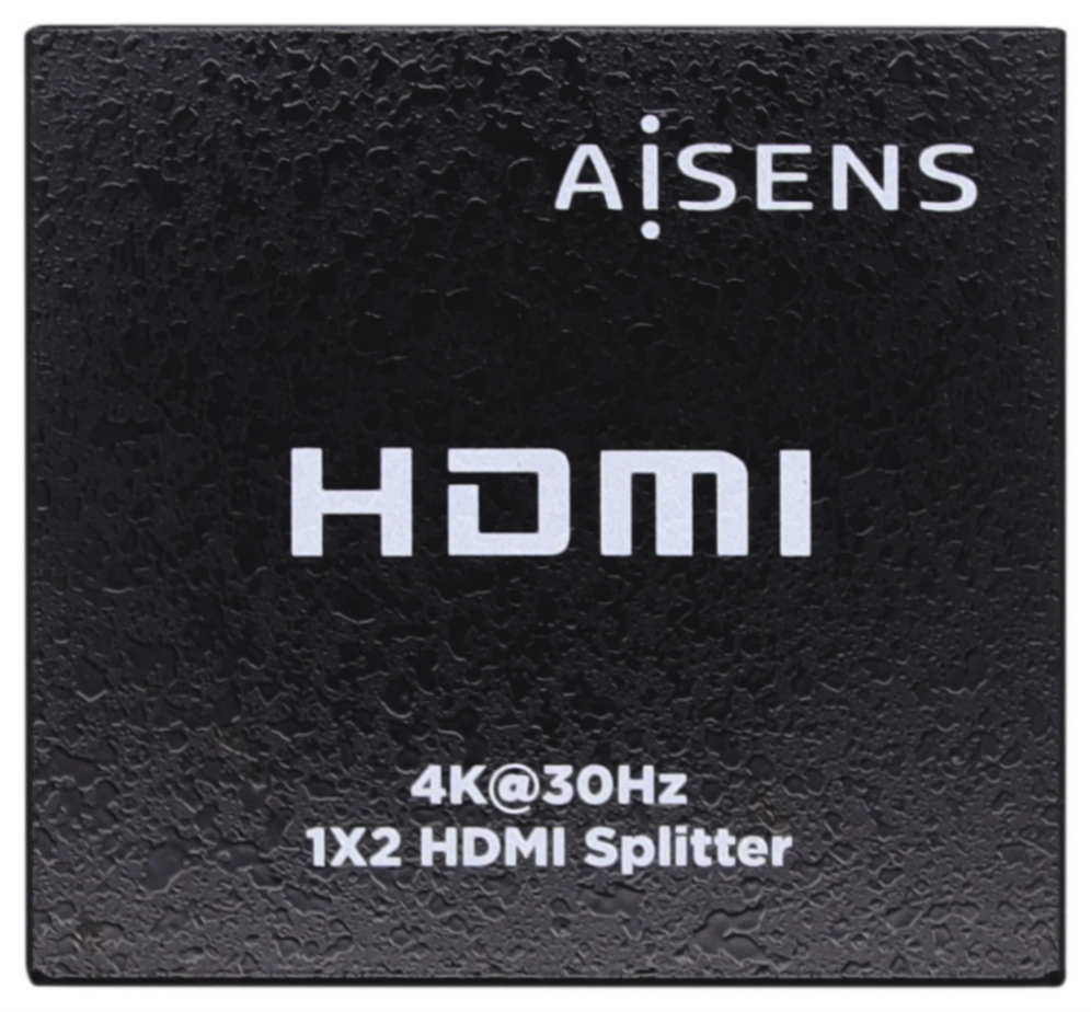 AISENS HDMI Duplicador 4k@30Hz 1x2 Con Alimentación, Negro