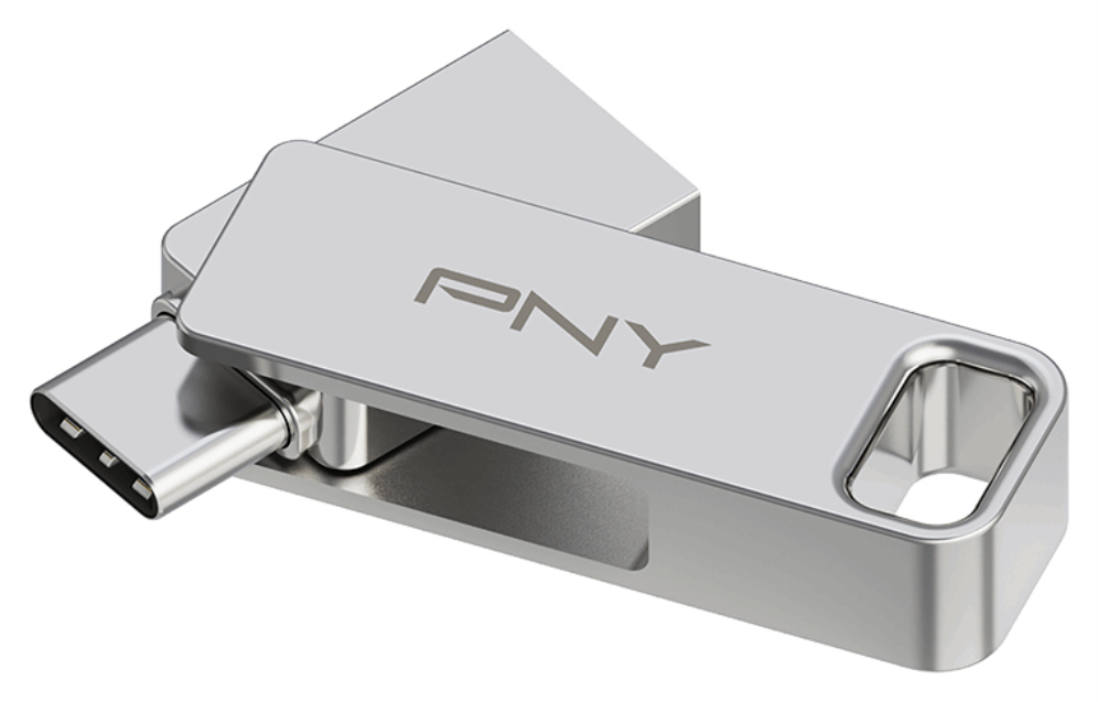PNY DUO LINK unidad flash USB 128 GB USB Type-A / USB Type-C 3.2 Gen 1 (3.1 Gen 1) Acero inoxidable
