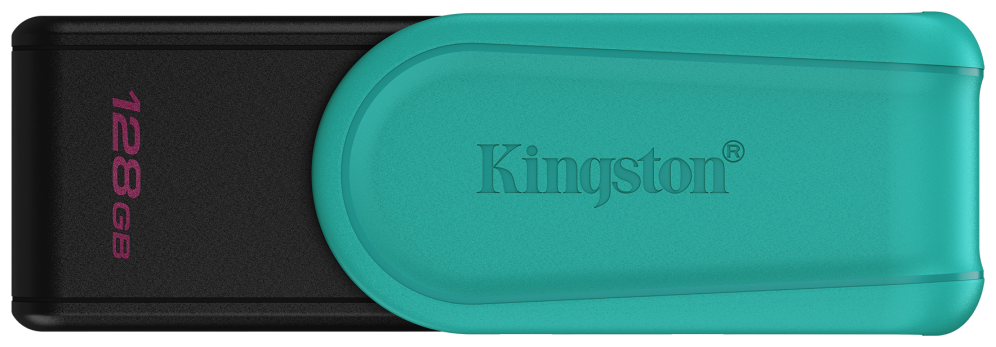 Kingston Technology DataTraveler 128GB Portable USB 3.2 Gen 1 Exodia S (Black/Turquoise)
