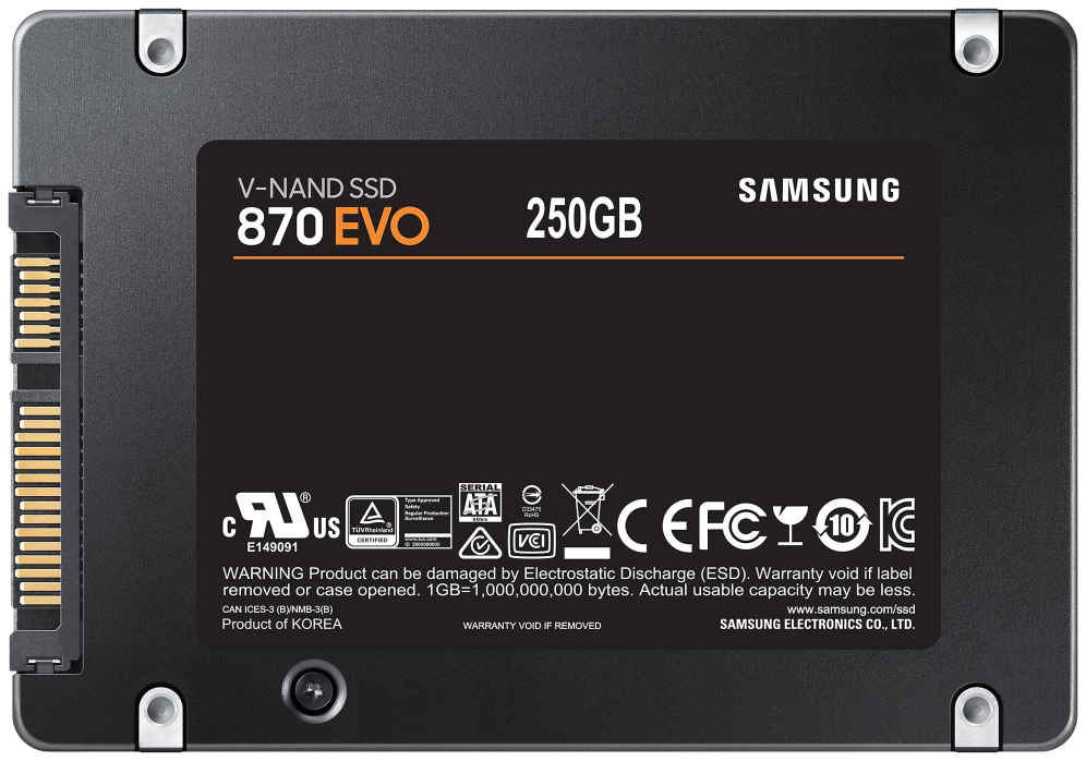 Samsung 870 EVO 250 GB 2.5" Serial ATA III V-NAND MLC