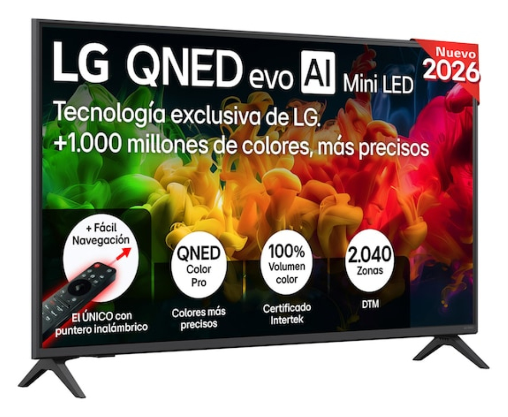 LG QNED evo AI MiniLED 43QNED81B6C.AEU Televisor 109,2 cm (43") 4K Ultra HD Smart TV Wifi Negro