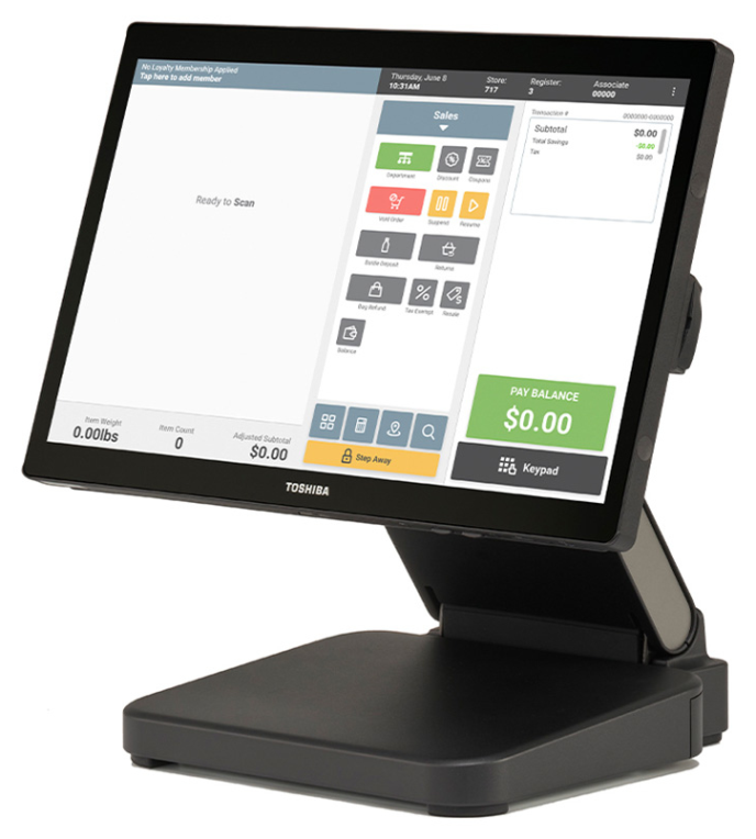 Toshiba 6201-E6C V1 Terminal Punto Venta (TPV) 6305E 1,8 GHz 39,6 cm (15.6") Pantalla táctil Negro