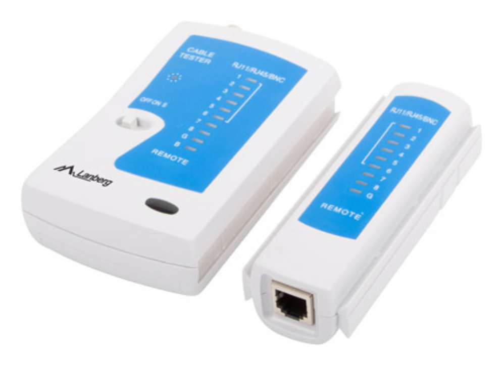 Lanberg NT-0401 comprobador de cables de red Comprobador de cables UTP/STP Azul, Blanco