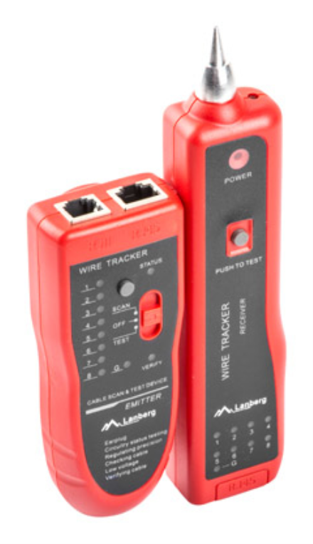 Lanberg NT-0501 comprobador de cables de red Negro, Rojo