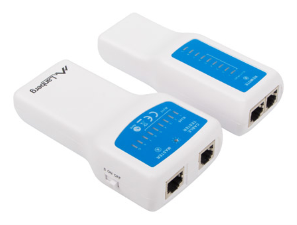 Lanberg NT-0402 comprobador de cables de red Comprobador de alimentación PoE Azul, Blanco