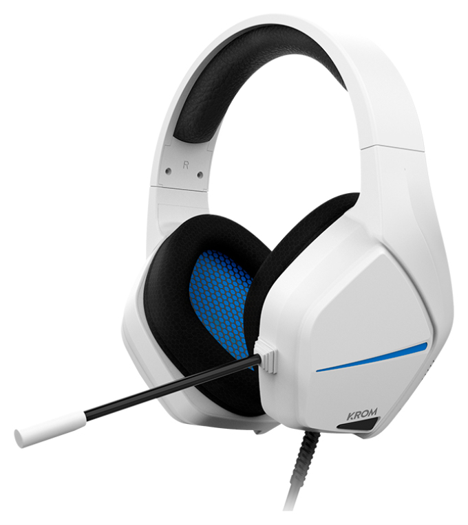 Krom Kopa Move Auriculares Alámbrico Diadema Juego Blanco